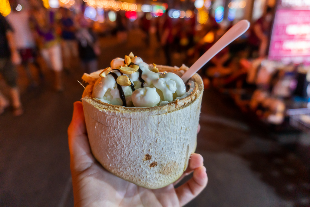 helado de coco en tailandia