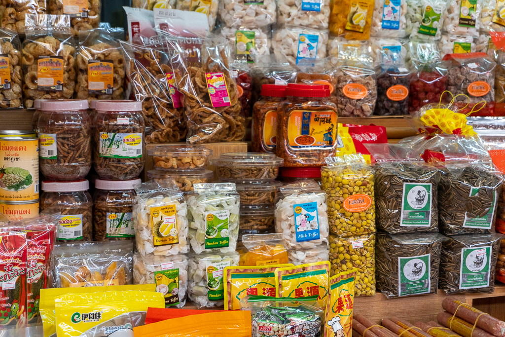 Productos envasados mercado de Tailandia